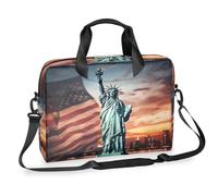 Statua della Libertà - Valigetta per computer portatile da 15,7 pollici, con tracolla staccabile, borsa per computer portatile, borsa messenger