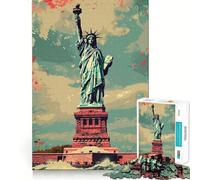 Statua della Libertà Vintage per adulti Puzzle da 1000 pezzi Rompicapo per la mente Divertimento rilassante Assemblaggio immagine Sorpresa calda 50x75cm