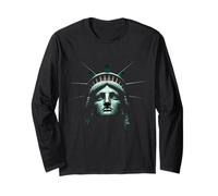 Statua della Libertà Viso New York American Symbol Art Maglia a Manica