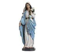 Statua della Madonna Beata Maria, statua della Vergine Maria, elegante decorazione per la casa, dipinta a mano, Santa Maria con gigli, collezione Renaissance