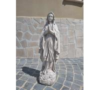 STATUA DELLA MADONNA DI LOURDES SCULTURA IN CEMENTO PER ESTERNO GIARDINO H 60 CM