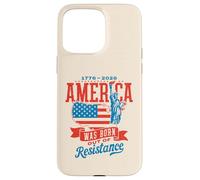 Statua della mappa retrò dell'America nata dalla resistenza 1776-2026 Custodia per iPhone 15 Pro Max