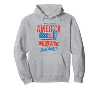 Statua della Mappa retrò dell'America Nata dalla Resistenza 1776-2026 Felpa con Cappuccio