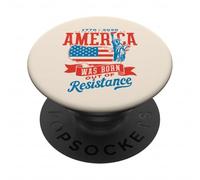 Statua della mappa retrò dell'America nata dalla resistenza 1776-2026 PopSockets PopGrip Adesivo
