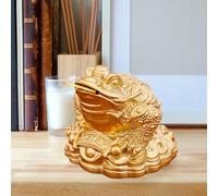 Statua della rana dei soldi Decorazione Feng Shui Ornamento da tavolo per la