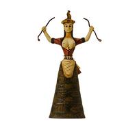 Statua della sacerdotessa del guaritore cretese del XVI secolo della dea del serpente minoano 8 pollici