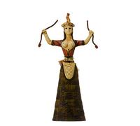 Statua della Sacerdotessa del Guaritore Cretese Replica della Dea Serpente Minoica del XVI Secolo 24 cm