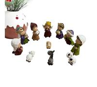 Statua Della Sacra Famiglia,Decorazioni Di Scultura Di Natale,Ornamento Della Statua Della Natività | Per Finestra Libreria Vetrina Gruppi Di Chiesa Collezionisti Cappotto Soggiorno