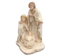 Statua della Sacra Famiglia in Resina, Statua per Interni di Scena della Natività della Natività di Gesù per Tavolo, Scultura ornamentale da Ufficio per Natale, Festa dei Me