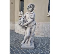 STATUA DELLA STAGIONE AUTUNNO PUTTO DA GIARDINO PER ESTERNO IN CEMENTO MARM H120