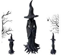 Statua della Strega Cracker Barrel, Statuetta in Resina Dipinta a Mano, Incantevole Decorazione di Halloween, Ornamento spettrale da Tavolo, misterioso Tema Stregoneria (20cm)