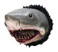 Statua Della Testa Murale Di Squalo - Statua Monte A Parete Teste Di Squalo | Scultura Del Trofeo Di Squalo | Statue Di Decorazione Di Squali Realistici Da Parete | Scultura Del Trofeo Montato A Paret