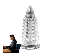 Statua della Torre Cinese - Pagoda Di Architettura Modello - Figure Antiche, Collettivo Di Stile Cinese, Ornamento Intagliato A Mano Per La Casa Desktop Per La Serenità E La Grazia Del Tradi
