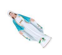 Statua della Vergine in Plastica Blu, Decorazione Religiosa da Tavolo