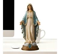 Statua Della Vergine Maria - Statua Del Cuore Immacolato Di Maria Da 20 Cm, Statuetta Sacra Beata Religiosa | Espositore Per Ornamenti Spirituali Devozionali Per La Casa, Per L'home Office, Tavolo, Sc