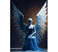 Statua dell'Angelo Azzurro Puzzle 1200 Pezzi 75x50 cm Puzzle Fai da te,Intrattenimento Creativo - Puzzle Per Adulti E Tutta La Famiglie