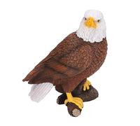 Statua dell'Aquila Calva Testa Gira Stile Ricchi Dettagli Stabile Resina Durevole Aquila Patriottica Figurina Decorazione per Ufficio Cafe Casa Soggiorno Arredamento 16x13x8 cm