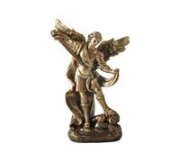 Statua dell'Arcangelo Michele, statuetta vintage di angelo guerriero | Statua in resina realizzata a mano, for l'arredamento dell'home office