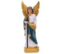 Statua dell'Arcangelo Raffaele, figurine di angeli cattolici dell'Arcangelo Raffaele da 9 pollici, decorazione religiosa cristiana, scultura di angelo custode per statue di decorazioni religiose pe