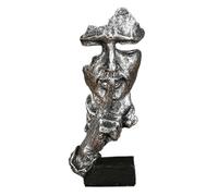 Statua dell'uomo silenzioso, statua del pensatore d'oro del silenzio, decorazione da tavolo astratta del pensatore, statuetta di uomo silenzioso per la decorazione domestica, statua del pensatore