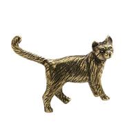 Statua dettagliata in ottone gattino vintage antica gatti statua in miniatura case contemporanee ufficio arte pezzo ornamento regalo scultura animale in ottone
