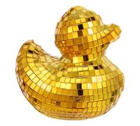 Statua di anatra a forma di palla da discoteca: ornamento decorativo in a