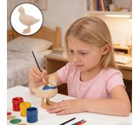 Statua Di Anatra in Legno Animale Sculture Animali Per La Pittura Figurina