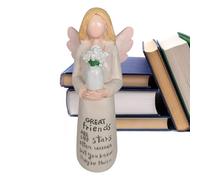 Statua di angelo 'amicizia, memorabile elemento di benedizione scolpito dipinto a mano che celebra l'amicizia, statuetta per scrivania, ornamento da collezione, decorazione per la casa