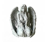 Statua di angelo custode della pace, angelo custode con ali dettagliate, statue di angelo, decorazione spirituale per la casa, scultura di angelo commemorativo, regalo di fede, ricordo di simpatia per