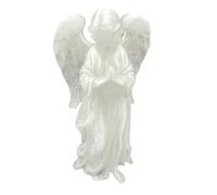 Statua di angelo guardiano, statuette da donna, in resina, ad ali angolate, ornamento per il Ringraziamento, decorazioni per la casa, guarigioni, scultura di ali, guardia in preghiera, in resina da