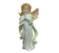 Statua di angelo in preghiera, adorabile statuetta in resina per la decorazione domestica, ornamento decorativo a forma di ragazza dei fiori, decorazione artistica spirituale, per pregare per la