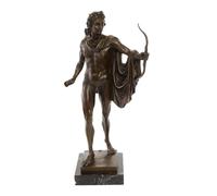 Statua di Apollo Belvedere - Scultura greca romana del dio | 100% vero bronzo su base di marmo | Fatto a mano in Grecia | Alto 61 cm | Arredamento artistico mitologico