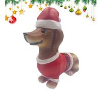 Statua di bassotto, graziosa decorazione natalizia a forma di cane in resina, per giardino, bagno, collezione, ufficio, vacanze, scrivania, comodino, ingresso, asilo