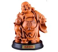 Statua di Buddha che ride - Feng Shui Maitreya Buddha Dio della ricchezza statuetta per la decorazione di casa e ufficio, ornamento di prosperità, regalo di buona fortuna, relax e gioia