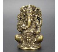 Statua di Buddha con proboscide di Elefante in Rame Puro, Scultura del Dio della ricchezza