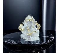 Statua di Buddha Ganesha traslucido con elefante alto 3 pollici per regalo