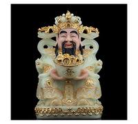 Statua di Buddha in Giada, Dio della Fortuna, Decorazione Feng Shui, attira ricchezza e buona Fortuna, Arredamento per la casa, l'apertura di un'attività, Perfetto per la