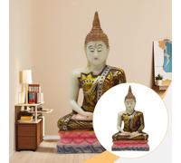 Statua di Buddha in resina thailandese, statuetta di Buddha per tavolo,