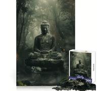 Statua di Buddha in una foresta, puzzle da 1000 pezzi per adulti, regalo, esercizio mentale, fuga rilassante, dimensioni perfette, pensieroso, Natale (38x26cm)