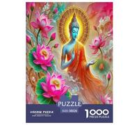 Statua di Buddha Jigsaw Puzzle Impossibili 1000 Pezzi Cultura Zen Decorazione Per La Casa. Rilassamento E Intelligence Per Adulti E Ragazzi Da 14 Anni 38x26cm/1000pcs