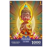 Statua di Buddha Jigsaw Puzzle Impossibili 1000Pcs Cultura Zen Decorazione Per La Casa. Rilassamento E Intelligence Per Adulti E Bambini Da 12 Anni 38x26cm/1000pcs