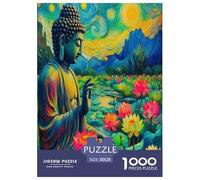Statua di Buddha Jigsaw Puzzle Impossibili 1000Pcs Cultura Zen Decorazione Per La Casa. Rilassamento E Intelligence Per Adulti E Ragazzi Da 14 Anni 38x26cm/1000pcs