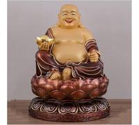 Statua di Buddha Maitreya in Puro Rame, dal Design Raffinato, per la ricchezza, Statuetta di Buddha, Ornamento, Artigianato, Lavorazione di Alta qualità, Scultura, Opera d'Arte