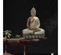 Statua di Buddha meditante a tema asiatico per la decorazione di interni ed