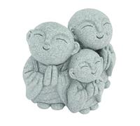 Statua di Buddha Mini Monaco, Graziosa Statuetta di Mini Buddha, 3 Piccoli Monaci, Animale Domestico da tè da Giardino (stile 1)