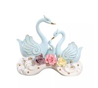 Statua di Buddha Ornamenti creativi per la Decorazione della casa Cigno in Ceramica Famiglia di Tre Persone Soggiorno Armadietto del Vino Decorazione Ingresso Figurina Seduta Scultura Decorazione