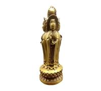 Statua Di Buddha Per Interni Collezione di oggetti antichi in ottone Artigianato Ornamenti Guanyin Ornamenti cinesi for la casa Ornamenti Decorazione Zen Statua Di Buddha In Meditazione Statuetta Scul