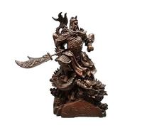 Statua Di Buddha Per Interni Decorazione da tavolo Ornamenti in ottone Guan Gong Dio della ricchezza Decorazione del bancone del cassiere del negozio Decorazione dell'ufficio Statua Di Buddha In Medit