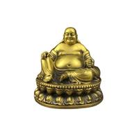 Statua Di Buddha Per Interni Ornamenti del Buddha Maitreya della pancia grande Statua del Buddha in ottone Loto Buddha che ride Home Soggiorno Ornamenti della statua in bronzo Statua Di Buddha In Medi