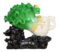 Statua Di Buddha Per Interni Statue di Feng Shui Verdure for la ricchezza Fortunato Artigianato Feng Shui Armadi TV Decorazione della casa Apertura significa ricchezza Statua Di Buddha In Meditazione